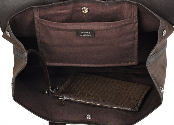 Best Hermes Canvas Handbags Coffee 509001